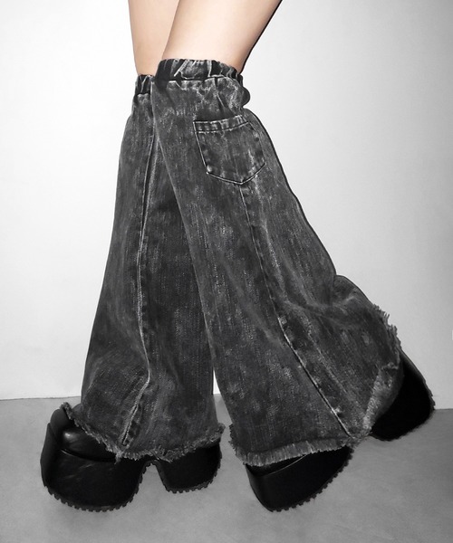 me+em select(~[ZNg)́y ZbgAbvp\ zBe[WP~Ju[`fjbOJo[ ^ vintage chemical bleach denim leg cover(bOEH[}[)