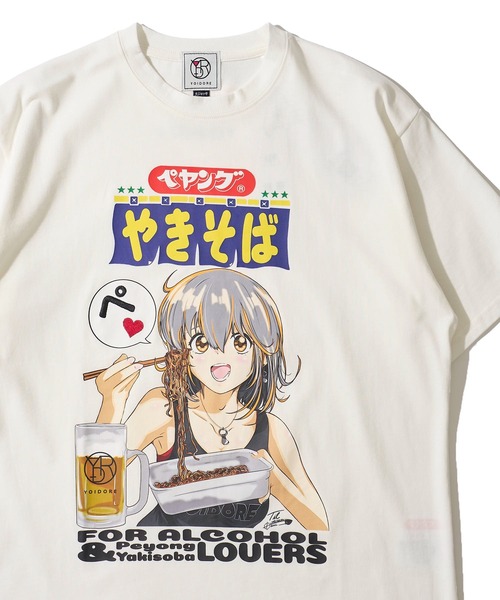 ペヤングやきそば YOIDOREコラボTシャツ 白Mサイズ セール】【YOIDORE × ペヤング 】グラフィッククルーネックTシャツ（T