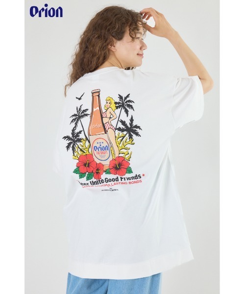 RODEO CROWNS WIDE BOWL(ロデオクラウンズワイドボウル)の「Orion BeerxRCS Beer Girl Tワンピース(ワンピース・レディース・カーキ/ブラック/ピンク/オフホワイト・FREE)」の1枚目の写真