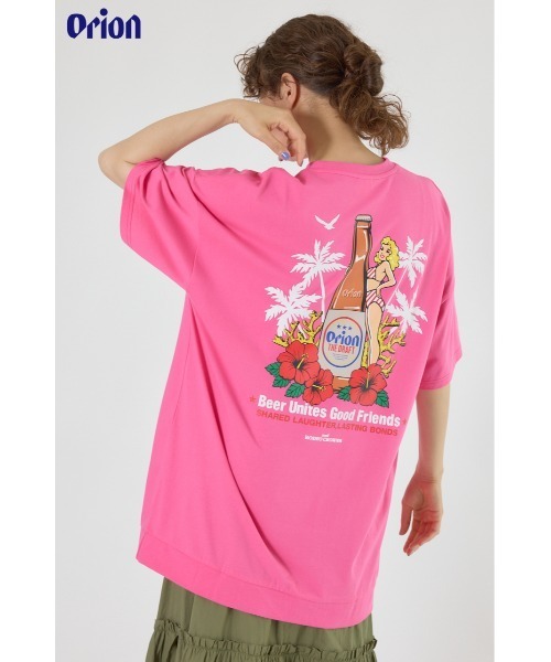 RODEO CROWNS WIDE BOWL(ロデオクラウンズワイドボウル)の「Orion BeerxRCS Beer Girl Tワンピース(ワンピース・レディース・カーキ/ブラック/ピンク/オフホワイト・FREE)」の4枚目の写真