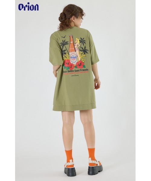 RODEO CROWNS WIDE BOWL(ロデオクラウンズワイドボウル)の「Orion BeerxRCS Beer Girl Tワンピース(ワンピース・レディース・カーキ/ブラック/ピンク/オフホワイト・FREE)」の13枚目の写真