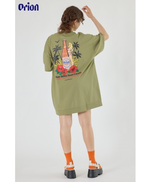RODEO CROWNS WIDE BOWL(ロデオクラウンズワイドボウル)の「Orion BeerxRCS Beer Girl Tワンピース(ワンピース・レディース・カーキ/ブラック/ピンク/オフホワイト・FREE)」の14枚目の写真