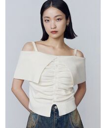 EMODA | フロントボタンオフショルダーニット(ニット/セーター)