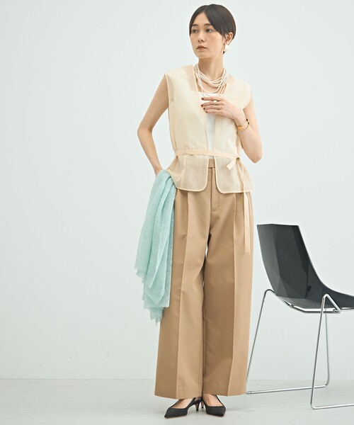 NOLLEY’S（ノーリーズ）の「オーガンジージレ（ベスト・レディース・アイボリー/ダークブラウン・FREE）」の15枚目の写真