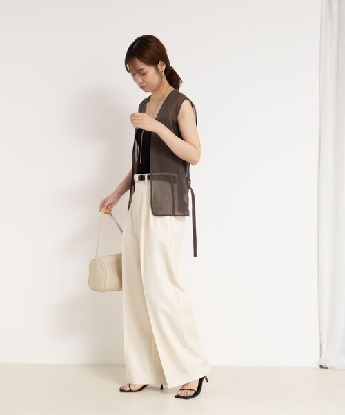 NOLLEY’S（ノーリーズ）の「オーガンジージレ（ベスト・レディース・アイボリー/ダークブラウン・FREE）」の17枚目の写真