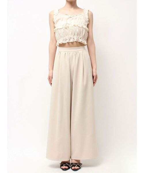 EATME（イートミー）の「ドレープワイドパンツ（その他パンツ・レディース・オレンジ/アイボリー/ブラック・FREE）」の7枚目の写真