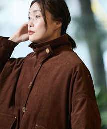 美品▲JOURNAL STANDARD//T/Cツイル フードコート▲ブラウン ステンカラーコート チェック ブラウン | P.S.FA公式通販