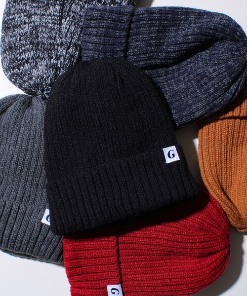 GLOSTER（グロスター）の「【GLOSTER/グロスター】裏ボア リブワッチ ニット帽（ニットキャップ/ビーニー・メンズ・グレー系その他/ブラック/グレー/ブラック系その他/ワインレッド/テラコッタ・FREE）」の2枚目の写真