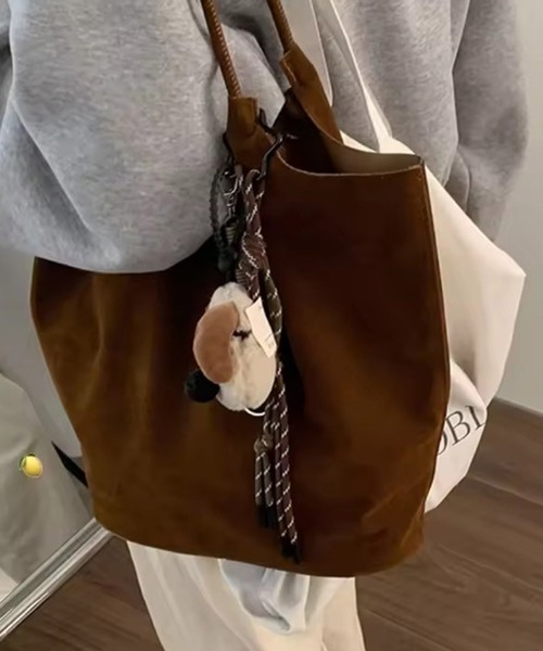 Port（ポート）の「【 Port / ポート 】 シンプル フェイクスエード トートバッグ ( ポーチ付き )#_（トートバッグ・レディース・ライトブラウン/ブラウン/ブラック・FREE）」の7枚目の写真