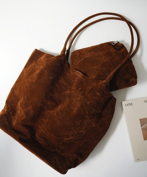 Port（ポート）の「【 Port / ポート 】 シンプル フェイクスエード トートバッグ ( ポーチ付き )#_（トートバッグ・レディース・ライトブラウン/ブラウン/ブラック・FREE）」の21枚目の写真
