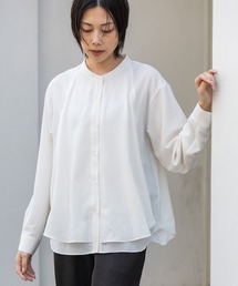 Munich | 【シワ防止】ジョーゼットレイヤードフレアブラウス(シャツ/ブラウス)