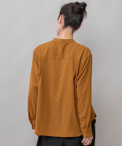 Munich(ミューニック)の「【シワ防止】ジョーゼットレイヤードフレアブラウス(シャツ/ブラウス・レディース・ダークグレー/ブラウン/オフホワイト/ブラック・FREE)」の7枚目の写真