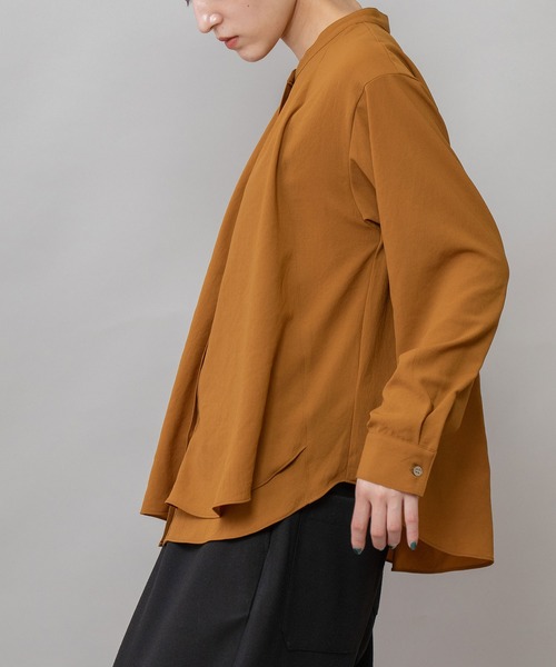 Munich(ミューニック)の「【シワ防止】ジョーゼットレイヤードフレアブラウス(シャツ/ブラウス・レディース・ダークグレー/ブラウン/オフホワイト/ブラック・FREE)」の8枚目の写真