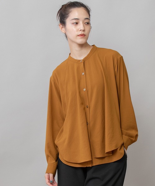 Munich(ミューニック)の「【シワ防止】ジョーゼットレイヤードフレアブラウス(シャツ/ブラウス・レディース・ダークグレー/ブラウン/オフホワイト/ブラック・FREE)」の10枚目の写真