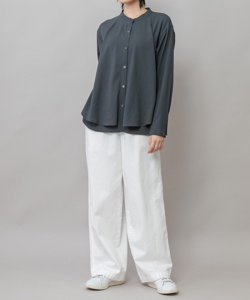 Munich(ミューニック)の「【シワ防止】ジョーゼットレイヤードフレアブラウス(シャツ/ブラウス・レディース・ダークグレー/ブラウン/オフホワイト/ブラック・FREE)」の11枚目の写真