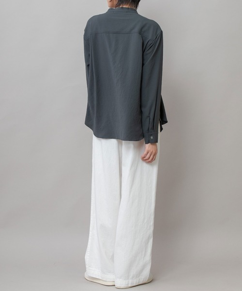 Munich(ミューニック)の「【シワ防止】ジョーゼットレイヤードフレアブラウス(シャツ/ブラウス・レディース・ダークグレー/ブラウン/オフホワイト/ブラック・FREE)」の13枚目の写真