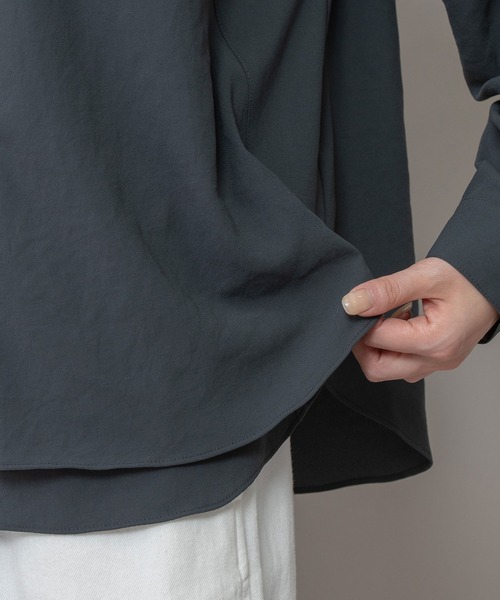 Munich(ミューニック)の「【シワ防止】ジョーゼットレイヤードフレアブラウス(シャツ/ブラウス・レディース・ダークグレー/ブラウン/オフホワイト/ブラック・FREE)」の20枚目の写真