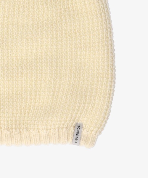 OVERRIDE(オーバーライド)の「OVERRIDE ALPACA LOOSE BEANIE / オーバーライド(ニットキャップ/ビーニー・メンズ・ブラック/グレー/ベージュ/ホワイト・57~59cm)」の6枚目の写真