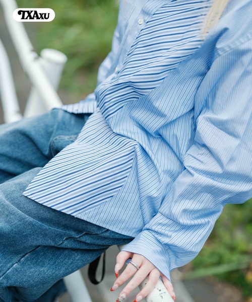 門倉太久斗/22世紀ジェダイ Slash striped shirt（シャツ/ブラウス