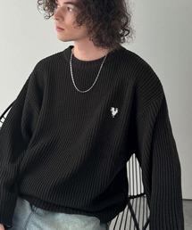 Classical Origin(�N���V�J���I���W��)�́u�~�j�}���h��1���B�v�ȕ҂݃I�[�o�[�T�C�Y�N���[�l�b�N�Z�[�^�[ �^Oversized Ribbed Knit Crew Neck Sweater(�j�b�g/�Z�[�^�[)