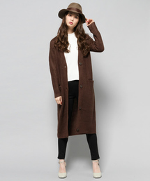 AZUL by moussy | 5G片畦長袖マキシカーティガン(カーディガン/ボレロ)
