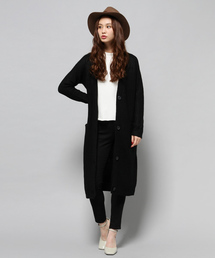 AZUL by moussy | 5G片畦長袖マキシカーティガン(カーディガン/ボレロ)