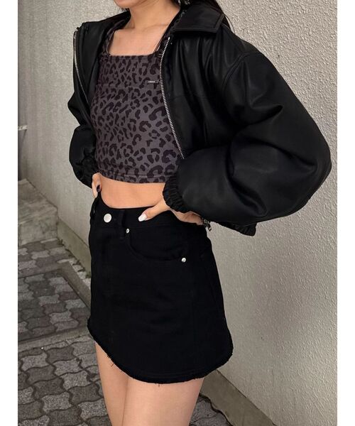 EMODA（エモダ）の「シアーベロアプレートクロップトップ（Tシャツ/カットソー・レディース・ブラック/グレー/その他/ブラウン/その他1・FREE）」の14枚目の写真