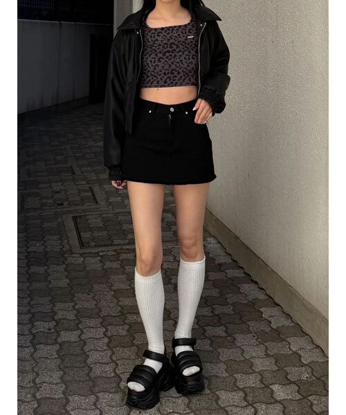 EMODA（エモダ）の「シアーベロアプレートクロップトップ（Tシャツ/カットソー・レディース・ブラック/グレー/その他/ブラウン/その他1・FREE）」の15枚目の写真