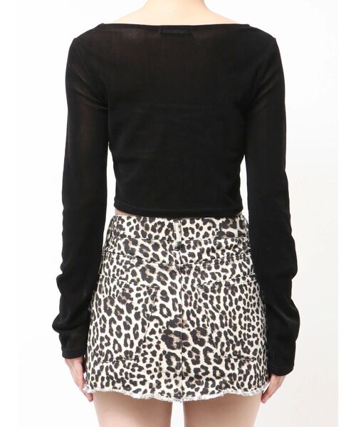 EMODA（エモダ）の「シアーベロアプレートクロップトップ（Tシャツ/カットソー・レディース・ブラック/グレー/その他/ブラウン/その他1・FREE）」の18枚目の写真