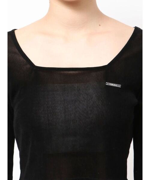 EMODA（エモダ）の「シアーベロアプレートクロップトップ（Tシャツ/カットソー・レディース・ブラック/グレー/その他/ブラウン/その他1・FREE）」の19枚目の写真