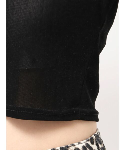 EMODA（エモダ）の「シアーベロアプレートクロップトップ（Tシャツ/カットソー・レディース・ブラック/グレー/その他/ブラウン/その他1・FREE）」の21枚目の写真