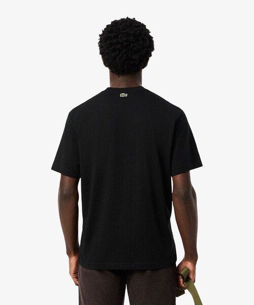 LACOSTE(ラコステ)の「ヘリテージロゴステッチTシャツ(Tシャツ/カットソー・メンズ・ブラック・3/2/5/4)」の3枚目の写真