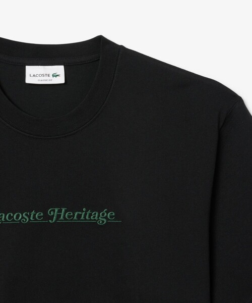 LACOSTE(ラコステ)の「ヘリテージロゴステッチTシャツ(Tシャツ/カットソー・メンズ・ブラック・3/2/5/4)」の5枚目の写真