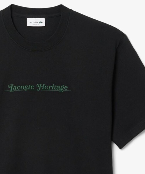 LACOSTE(ラコステ)の「ヘリテージロゴステッチTシャツ(Tシャツ/カットソー・メンズ・ブラック・3/2/5/4)」の1枚目の写真