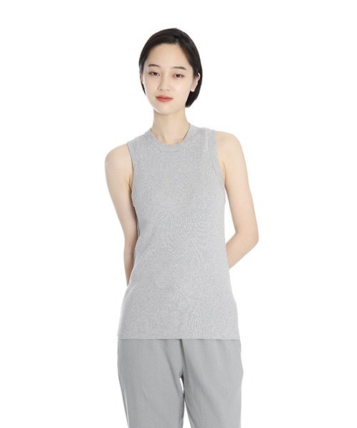 INSCRIRE（アンスクリア）の「INSCRIRE / アンスクリア：【レディース】Cotton Rib Tank Top：I25SS-K9[DEA]（タンクトップ・レディース・ライトグレー・FREE）」の5枚目の写真