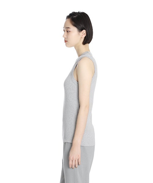 INSCRIRE（アンスクリア）の「INSCRIRE / アンスクリア：【レディース】Cotton Rib Tank Top：I25SS-K9[DEA]（タンクトップ・レディース・ライトグレー・FREE）」の6枚目の写真