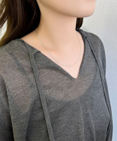 Phoebe(フィービィー)の「【SV925刻印入り】シルキーシャインチェーンネックレス/全長39cm/全長40cm/ジェンダーレス(ネックレス・レディース・シルバー系2/シルバー系1・FREE)」の3枚目の写真