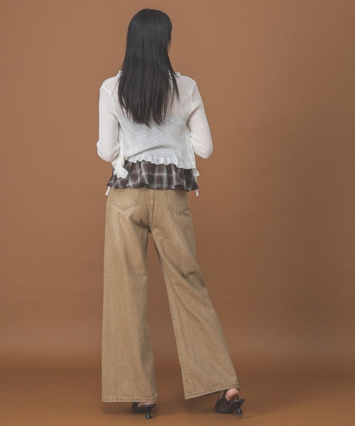 3.3 Field Trip (3.3フィールドトリップ)の「3.3 Field Trip/フリルリボンカーディガン(カーディガン/ボレロ・レディース・ホワイト/グリーン/ブラック・FREE)」の10枚目の写真