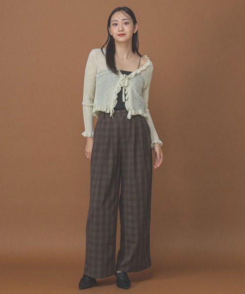 3.3 Field Trip (3.3フィールドトリップ)の「3.3 Field Trip/フリルリボンカーディガン(カーディガン/ボレロ・レディース・ホワイト/グリーン/ブラック・FREE)」の13枚目の写真