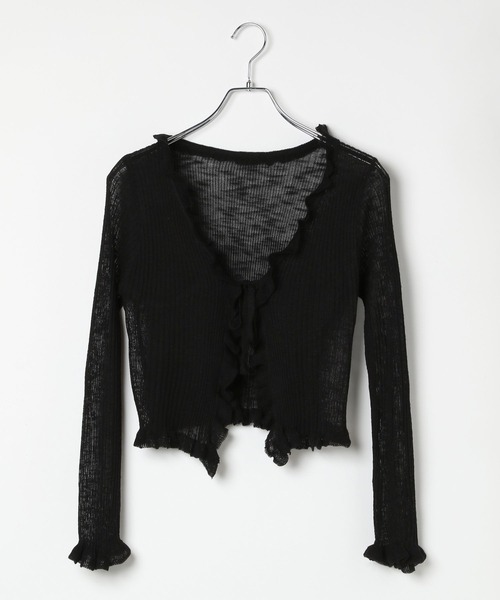 3.3 Field Trip (3.3フィールドトリップ)の「3.3 Field Trip/フリルリボンカーディガン(カーディガン/ボレロ・レディース・ホワイト/グリーン/ブラック・FREE)」の17枚目の写真