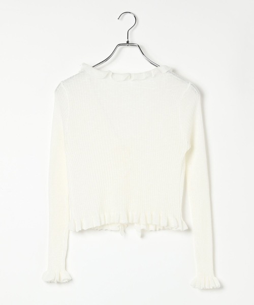 3.3 Field Trip (3.3フィールドトリップ)の「3.3 Field Trip/フリルリボンカーディガン(カーディガン/ボレロ・レディース・ホワイト/グリーン/ブラック・FREE)」の19枚目の写真