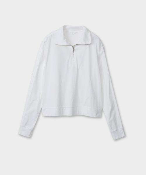 CINOH(チノ)の「CLEFF ハーフジッププルオーバー(Tシャツ/カットソー・レディース・ベージュ/ホワイト/チャコールグレー・36/38)」の7枚目の写真