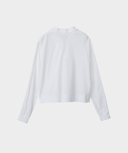 CINOH(チノ)の「CLEFF ハーフジッププルオーバー(Tシャツ/カットソー・レディース・ベージュ/ホワイト/チャコールグレー・36/38)」の9枚目の写真