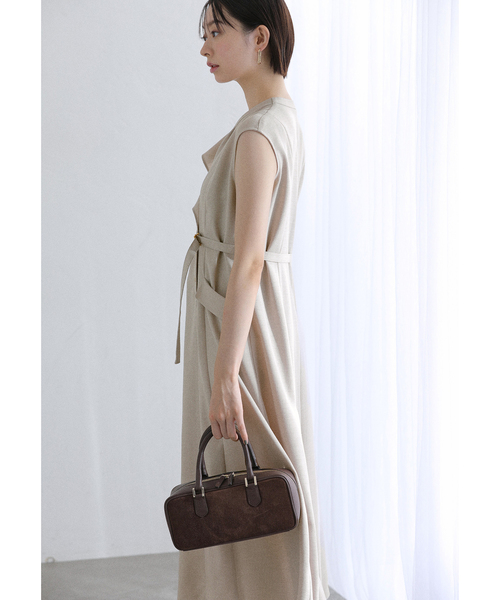 La TOTALITE（ラトータリテ）の「《追加》【洗える】アシメラペルツイルワンピース（ワンピース・レディース・ベージュ/ネイビー・36/38）」の6枚目の写真