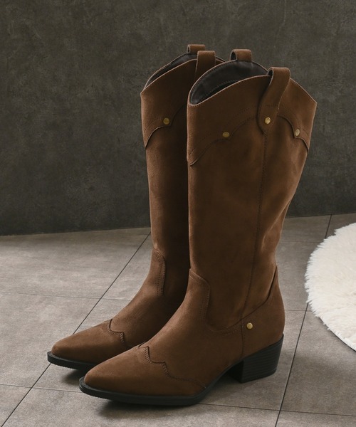 ウエスタンブーツ　ancho ブラウン ウエスタンブーツ（ブーツ）｜Honeys（ハニーズ）のファッション通販