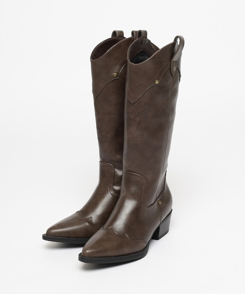 Honeys（ハニーズ）の「ウエスタンブーツ（ブーツ・レディース・ブラウン系/ブラウン/ベージュ系/ブラック系・L/LL/M/S）」の16枚目の写真