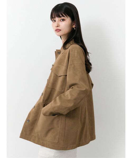 MURUA(ムルーア)の「フェイクスウェードワークジャケット(その他アウター・レディース・ベージュ/キャメル・FREE)」の10枚目の写真