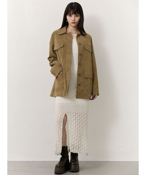 MURUA(ムルーア)の「フェイクスウェードワークジャケット(その他アウター・レディース・ベージュ/キャメル・FREE)」の11枚目の写真