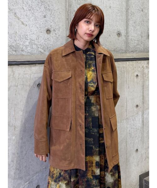 MURUA(ムルーア)の「フェイクスウェードワークジャケット(その他アウター・レディース・ベージュ/キャメル・FREE)」の13枚目の写真