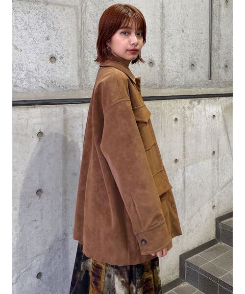 MURUA(ムルーア)の「フェイクスウェードワークジャケット(その他アウター・レディース・ベージュ/キャメル・FREE)」の15枚目の写真